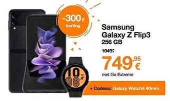 Orange Samsung galaxy z flip3 256 gb aanbieding