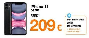 Orange Apple iphone 11 64 gb aanbieding