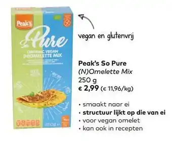 Bio Planet Peak`s so pure omelette mix 250g aanbieding