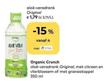 Bio Planet Organic crunch aloë-veradrank original 350 ml aanbieding