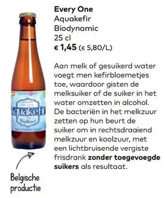 Every one aquakefir biodynamic 25 cl