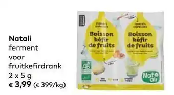 Natali ferment voor fruitkefirdrank 2 x 5g