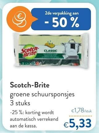 Scotch-brite groene schuursponsjes