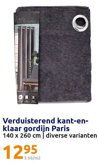 Action Verduisterend kant-en- klaar gordijn paris aanbieding