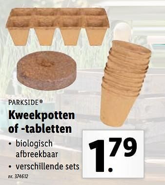 Lidl Kweekpotten of -tabletten aanbieding