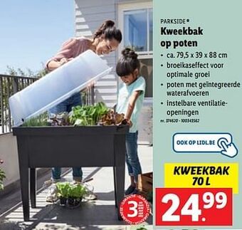 Kweekbak op poten