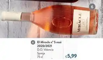 El miracle no 5 rosé 2020-2021 d.o. valencia spanje