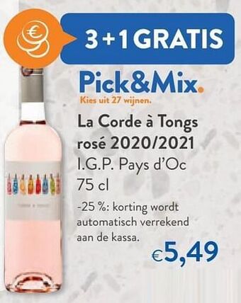 La corde à tongs rosé 2020-2021 i.g.p. pays d`oc