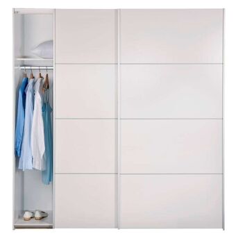Schuifdeurkast Verona - wit - 200x182x64 cm