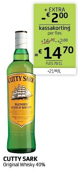 BelBev Cutty sark original whisky aanbieding