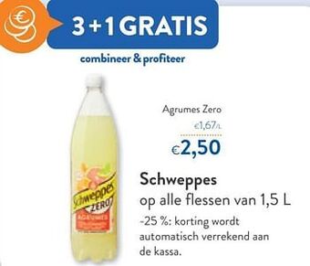 OKay Schweppes agrumes zero aanbieding