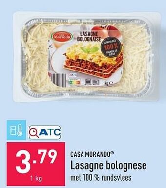 ALDI Lasagne bolognese aanbieding