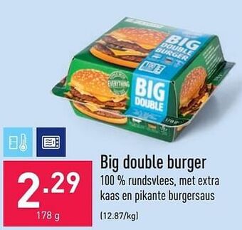 ALDI Big double burger aanbieding
