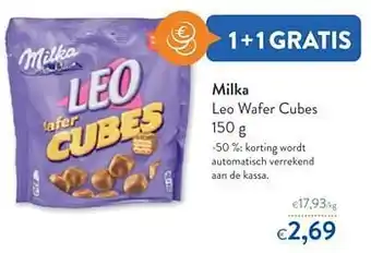 OKay Milka leo wafer cubes aanbieding