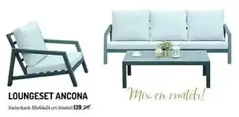 Oh Green Loungeset ancona voetenbank aanbieding