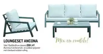 Oh Green Loungeset ancona tafel aanbieding