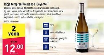 ALDI Rioja tempranillo blanco boyante aanbieding