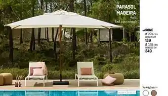 Parasol madeira rond