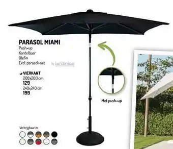 Parasol miami vierkant