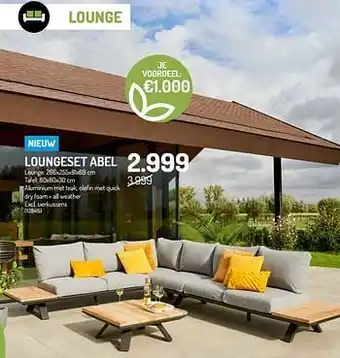 Oh Green Loungeset abel aanbieding