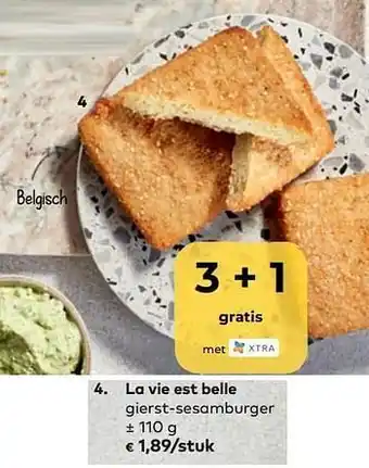 Bio Planet La vie est belle gierst-sesamburger aanbieding