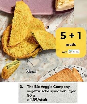 Bio Planet The bio veggie company vegetarische spinazieburger 80g aanbieding