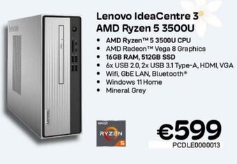 CompuDeals Lenovo IdeaCentre 3 AMD Ryzen 5 3500U aanbieding