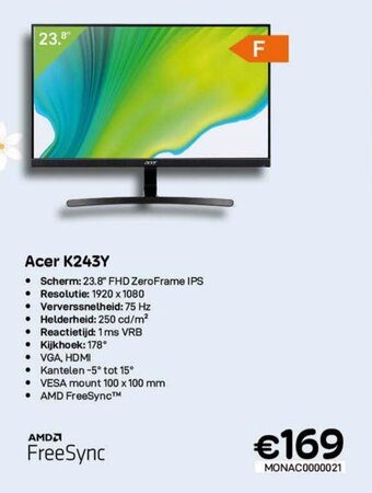 CompuDeals Acer K243Y aanbieding