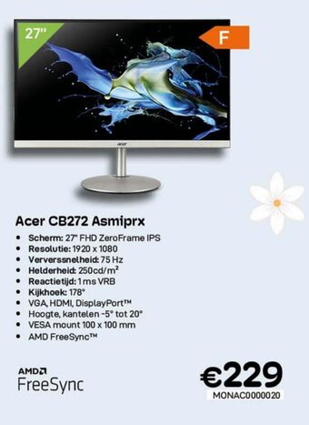 CompuDeals Acer CB272 Asmiprx aanbieding