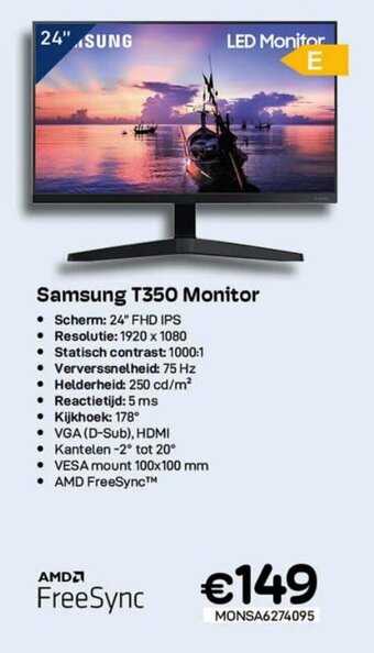 CompuDeals Samsung T350 Monitor aanbieding