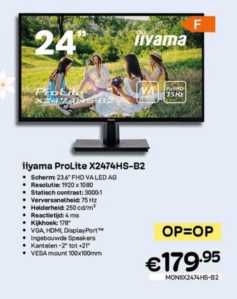 CompuDeals iiyama ProLite X2474HS-B2 aanbieding