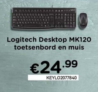 CompuDeals Logitech Desktop MK120 toetsenbord en muis aanbieding