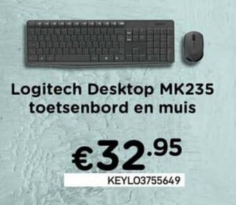 CompuDeals Logitech Desktop MK235 toetsenbord en muis aanbieding
