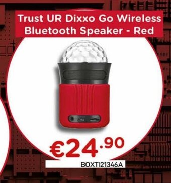 CompuDeals Trust UR Dixxo Go Wireless Bluetooth Speaker Red aanbieding