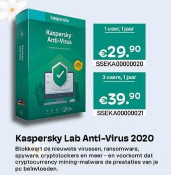 CompuDeals Kaspersky Lab Anti-Virus 2020 aanbieding