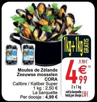 Cora Moules de zélande zeeuwse mosselen cora aanbieding