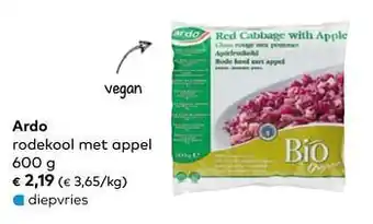 Bio Planet Ardo rodekool met appel 600g aanbieding