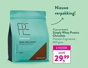 Holland & Barrett Simply whey protein chocolate precision engineered 500g aanbieding