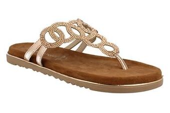 Berca Shoes Marco Tozzi Slipper Dames Binnenzool Feel Me - Rosegold aanbieding