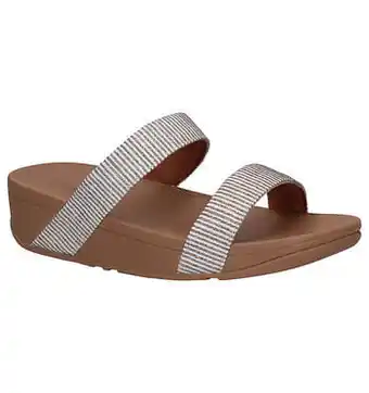 Torfs FitFlop Lottie Glitter Stripe Ecru Slippers aanbieding