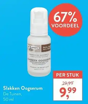 Holland & Barrett Slakken oogserum de tuinen 50ml aanbieding