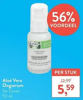 Holland & Barrett Aloë vera oogserum de tuinen 50ml aanbieding
