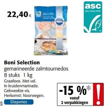 Colruyt Boni selection gemarineerde zalmtournedos aanbieding