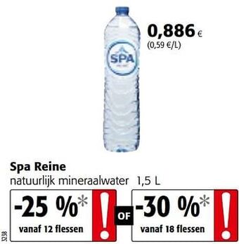 Colruyt Spa reine natuurlijk mineraalwater aanbieding