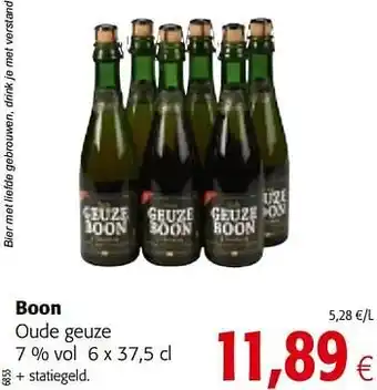 Colruyt Boon oude geuze aanbieding