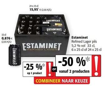 Colruyt Estaminet refined lager pils aanbieding