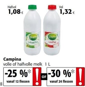 Colruyt Campina volle of halfvolle melk aanbieding