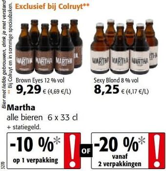 Colruyt Martha alle bieren aanbieding