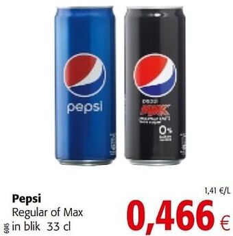 Colruyt Pepsi regular of max aanbieding