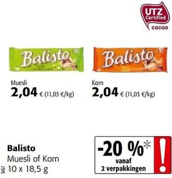 Balisto muesli of korn